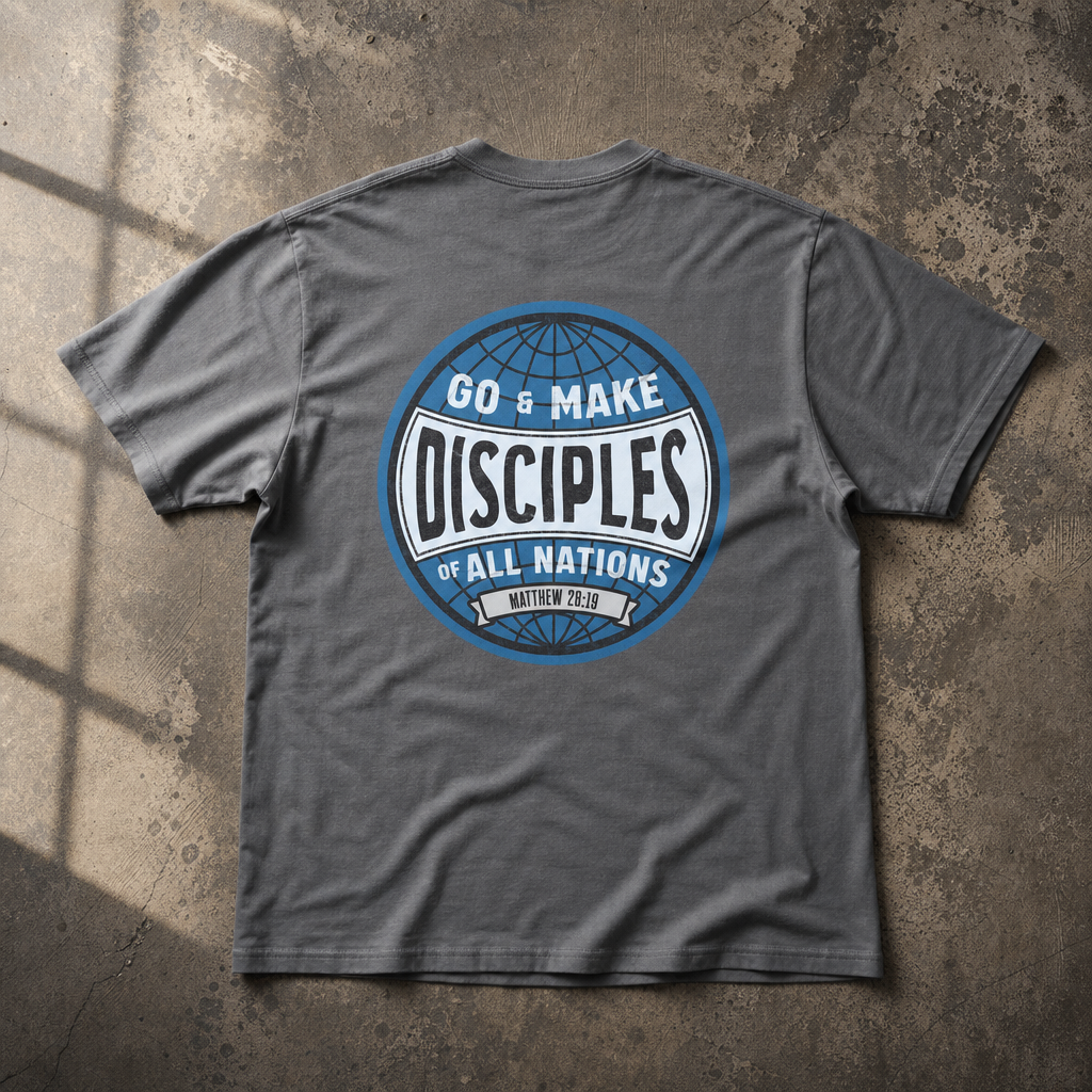 Go & Make Disciples Tee - Matthew 28:19 | Vintage Christian T-Shirt