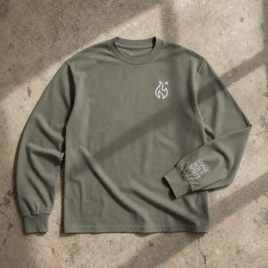Come Holy Spirit Embroidered Heavyweight Long Sleeve