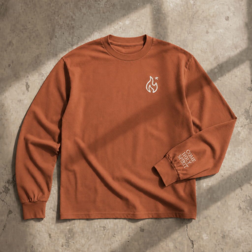 Come Holy Spirit Embroidered Heavyweight Long Sleeve - Some Cool, Some Cliche