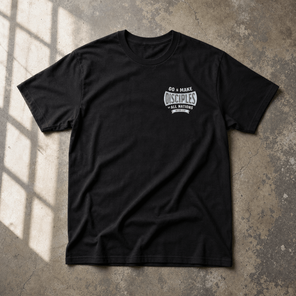 Go & Make Disciples Tee - Matthew 28:19 | Vintage Christian T-Shirt - Some Cool, Some Cliche