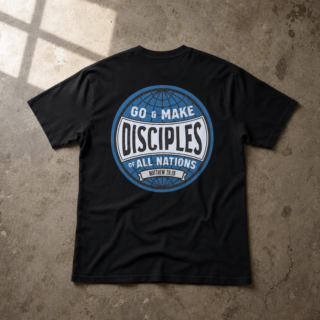 Go & Make Disciples Tee - Matthew 28:19 | Vintage Christian T-Shirt - Some Cool, Some Cliche