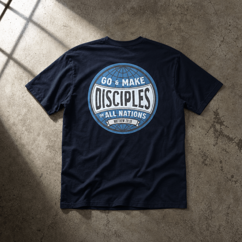 Go & Make Disciples Tee - Matthew 28:19 | Vintage Christian T-Shirt - Some Cool, Some Cliche