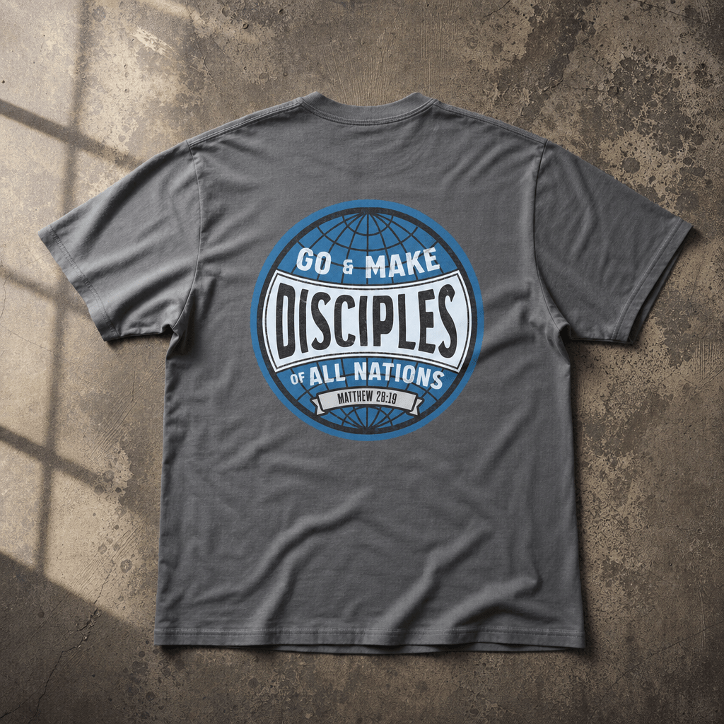 Go & Make Disciples Tee - Matthew 28:19 | Vintage Christian T-Shirt - Some Cool, Some Cliche